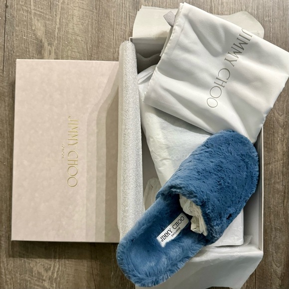 New in box Jimmy Choo Faux Fur Aliette Slippers - Picture 4 of 11